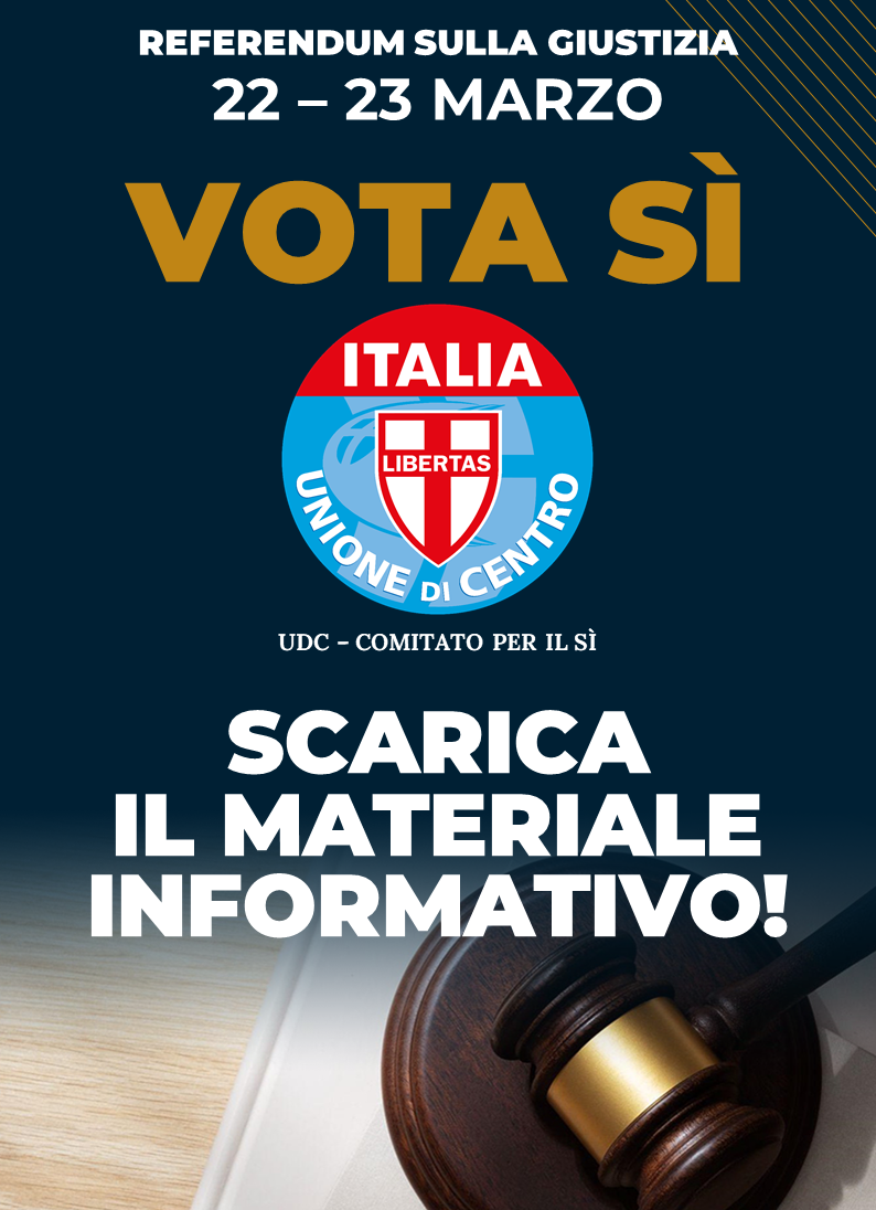 Referendum giustizia | L'Udc vota S&igrave; - SCARICA IL MATERIALE