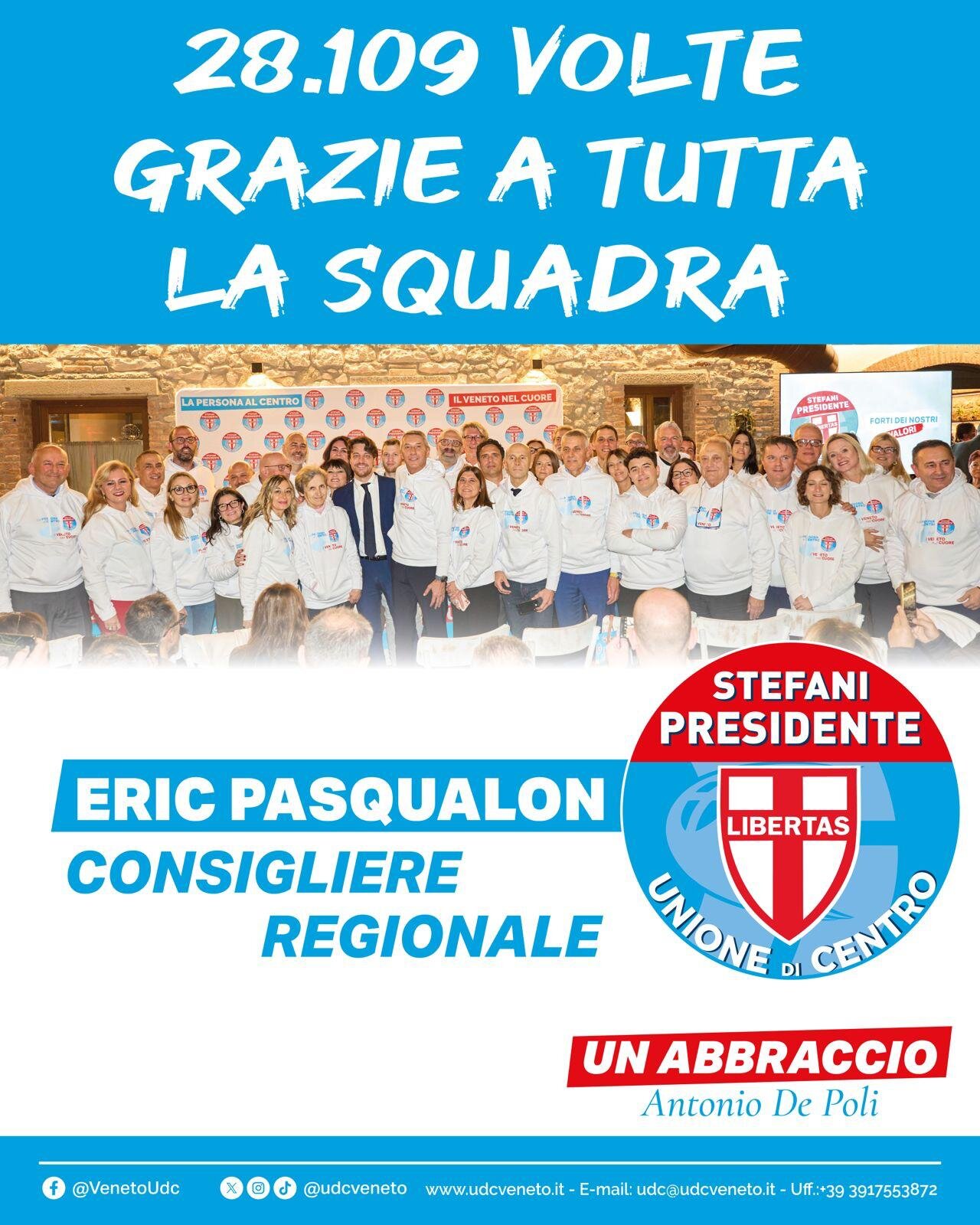 Regionali Veneto: 28.109 volte grazie!