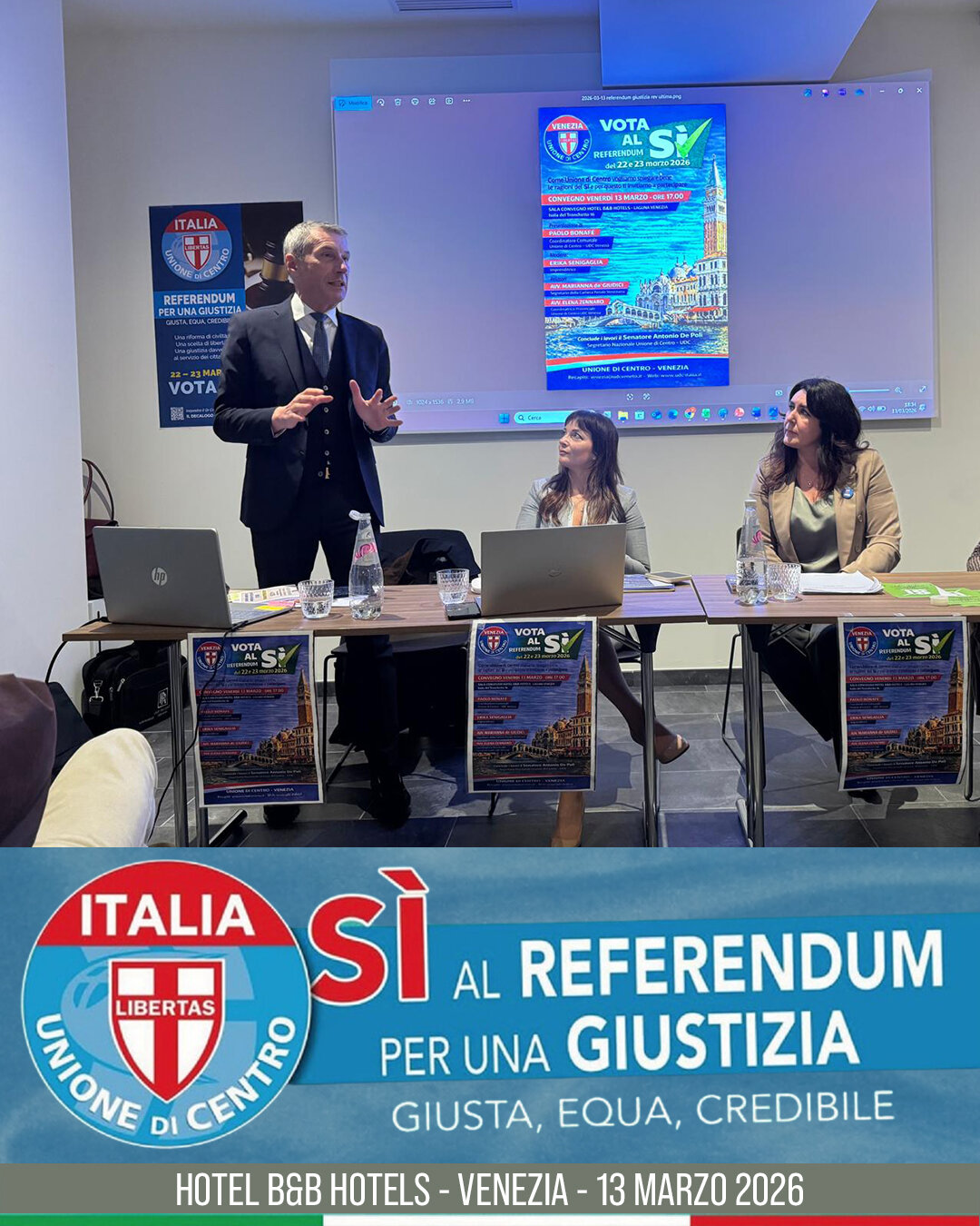 Referendum giustizia: a Venezia incontro promosso dall’UDC per spiegare le ragioni del SÌ