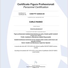 CERTIFICAZIONE UNI 11473-3 AZIENDA CERTIFICATA PER L INSTALLAZIONE E LA MANUTENZIONE DELLE CHIUSURE TAGLIAFUOCO