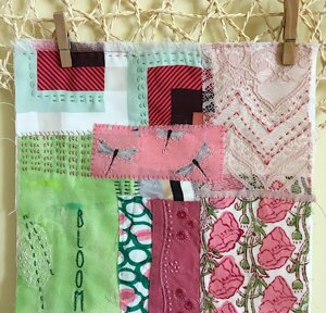 Piccolo pannello, collage tessile