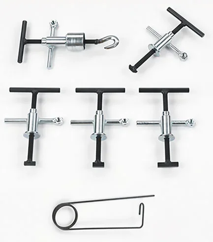 Set 5 morsetti meccanici ad aletta