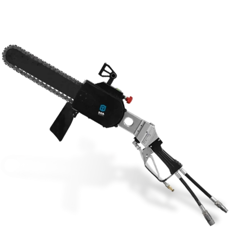 Sega a catena con motore idraulico