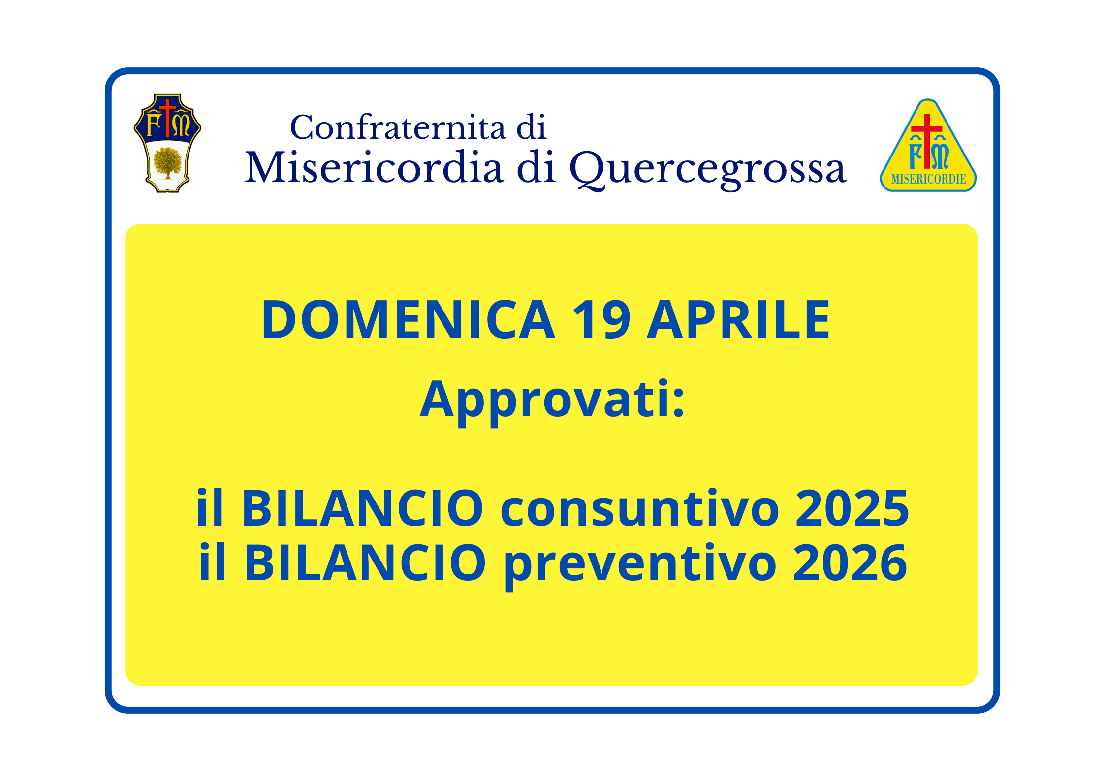Approvazione bilancio 2025