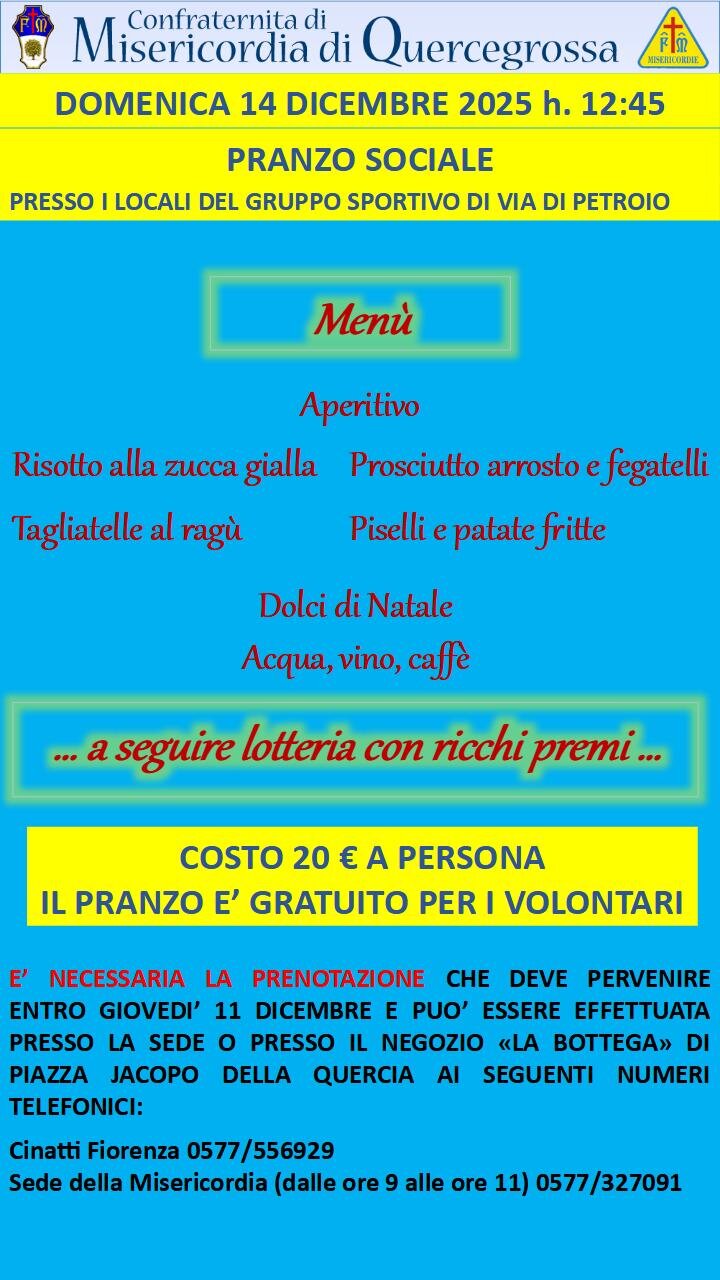 Pranzo degli auguri 2025