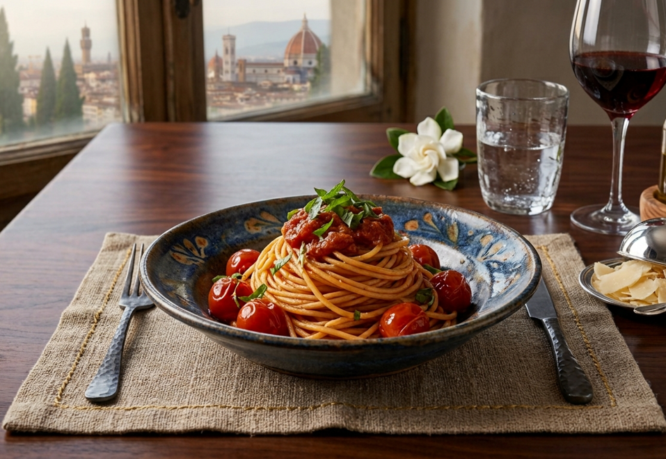 pasta pomodoro e ricotta