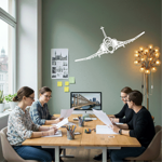 aereo-f4-phantom-adesivo-murale