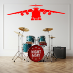 aereo-ilyushin-il76-skyline-adesivo-murale