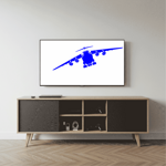 aereo-ilyushin-il76-skyline-adesivo-murale