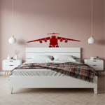 aereo-ilyushin-il76-skyline-adesivo-murale