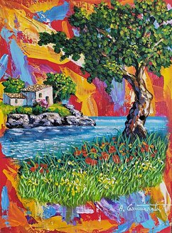 vendita quadro dipinto ad olio su tela, marina paesaggio