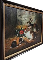 byron-coppia-di-coniglietti-con-porcellino-dindia-meta-xx-secolo