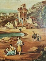 paesaggio-con-laghetto-borgo-e-figure-meta-xx