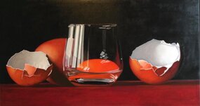 c1 eggs iii - falso d'autore di pedro campos - sitelli settembre 2021 - olio su tela 60x120x4.jpeg