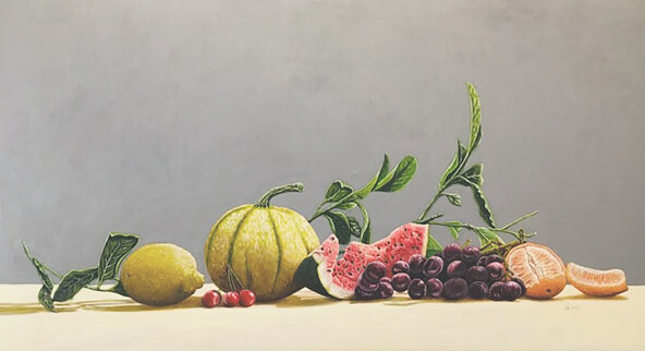 natura morta con uva, cocomero, melone arancio e limone.jpeg