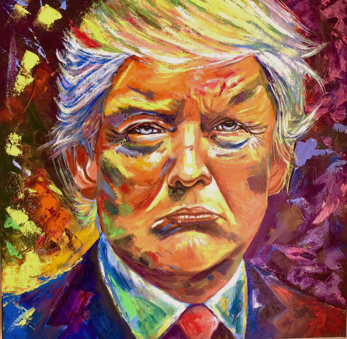 5 cromie del potere - finito 8 gennaio 26 olio su tela 50x50x4.jpeg 5 cromie del potere - finito 8 gennaio 26 olio su tela 50x50x4.jpeg