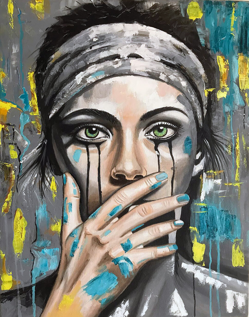 voce inespressa sitelli olio su tela 50x50 settembre 2025.jpeg