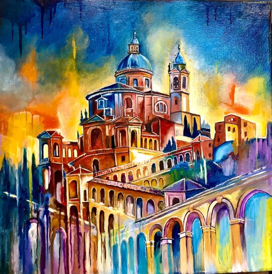 bologna - san luca - olio su tela 50x50 - settembre 2026.jpeg