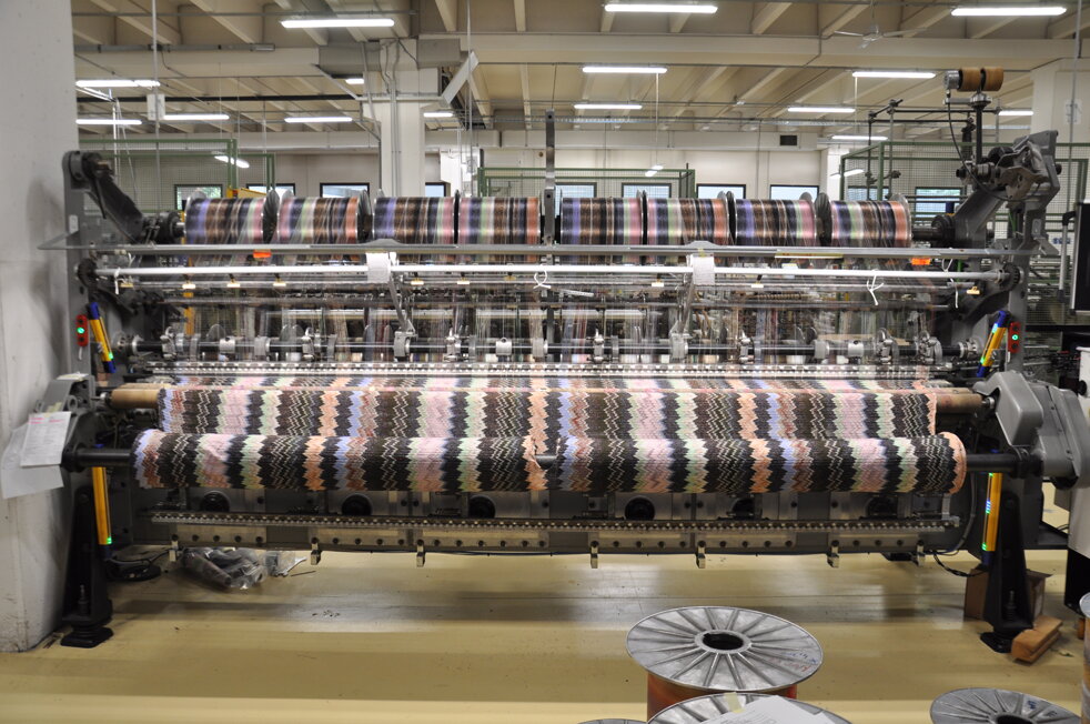 Vista frontale di Karl Mayer equipaggiata di retrofit kit Baiff modello K2