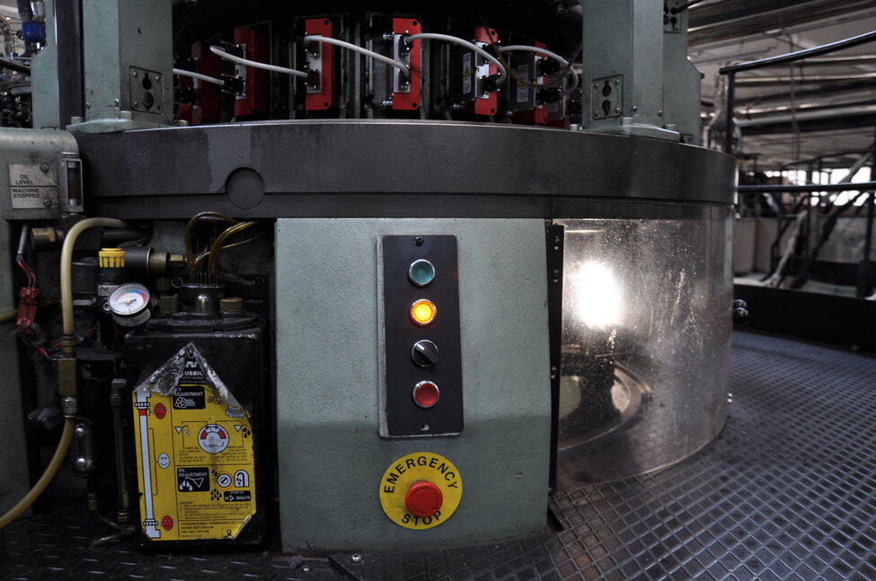 Primo piano della colonna d'emergenza compreso nel kit Baiff per macchine Mayer