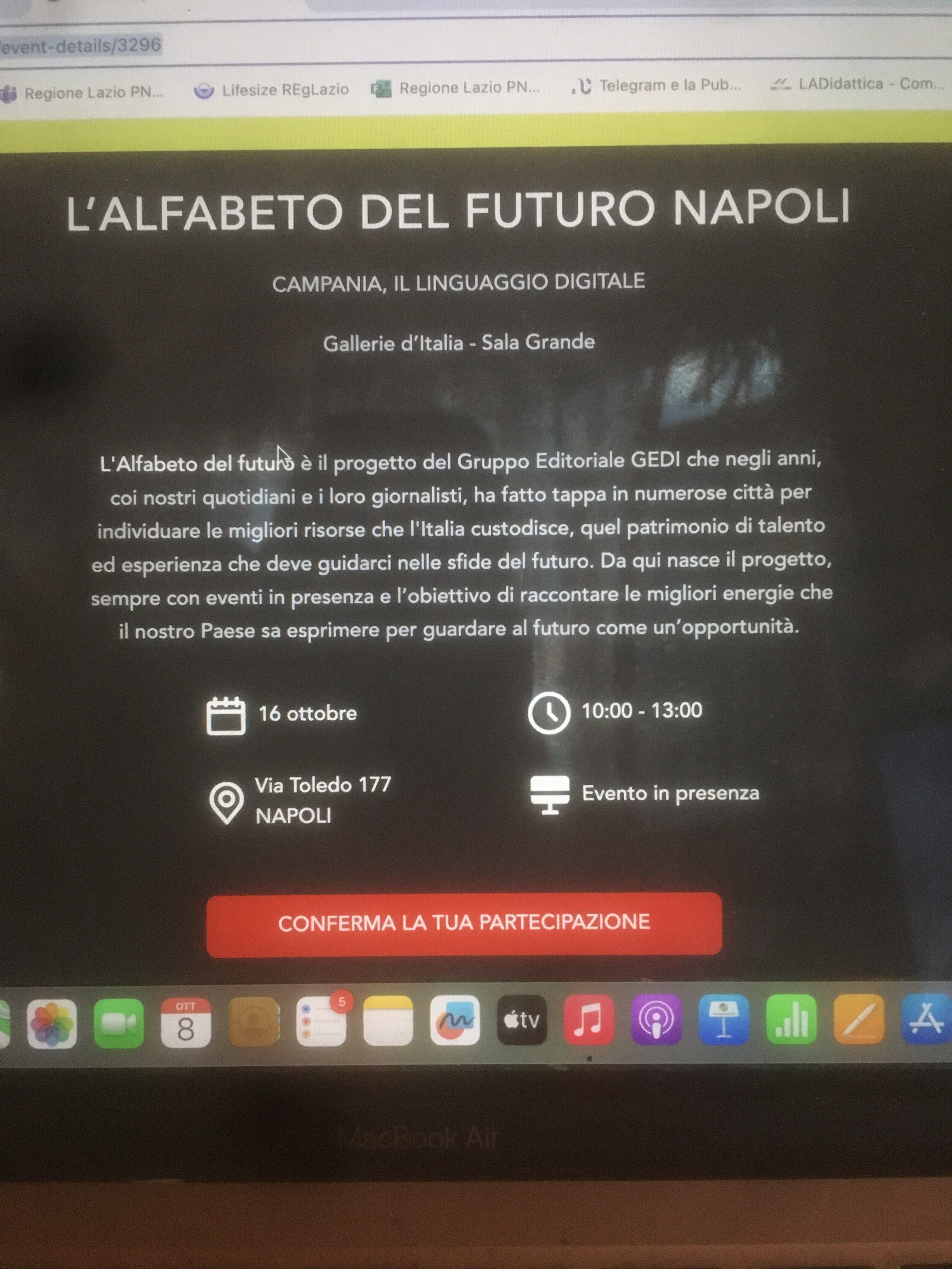 Il Futuro è adesso: partecipa il 16 ottobre