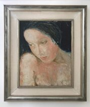 Volto di donna, 1973 olio su tela
