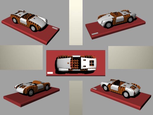 Porsche 911 Carrera 2 wooden buck