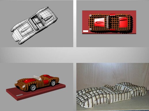 wooden buck scale model