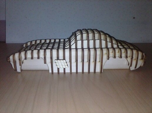 wooden buck for classic bodywork remake by solidestudio