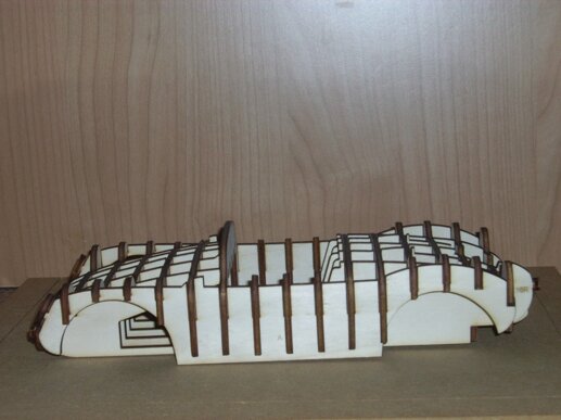 wooden buck scale model