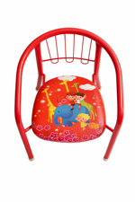 sedia-per-bambini-rossa-con-decorazioni-animali