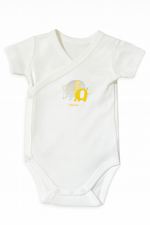 body-bianco-incrociato-con-elefante-giallo-taglia-3-mesi