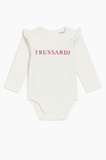 body-trussardi-bianco-a-maniche-lunghe-con-volant-24-mesi