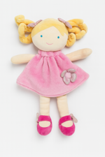 bambola-doudou-et-compagnie-rosa-morbida-con-codini