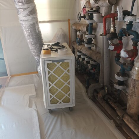 Rimozione sicura di tubature con amianto friabile