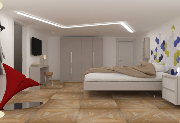 camera letto soppalcata AV