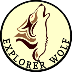 explorer wolf logo tondo