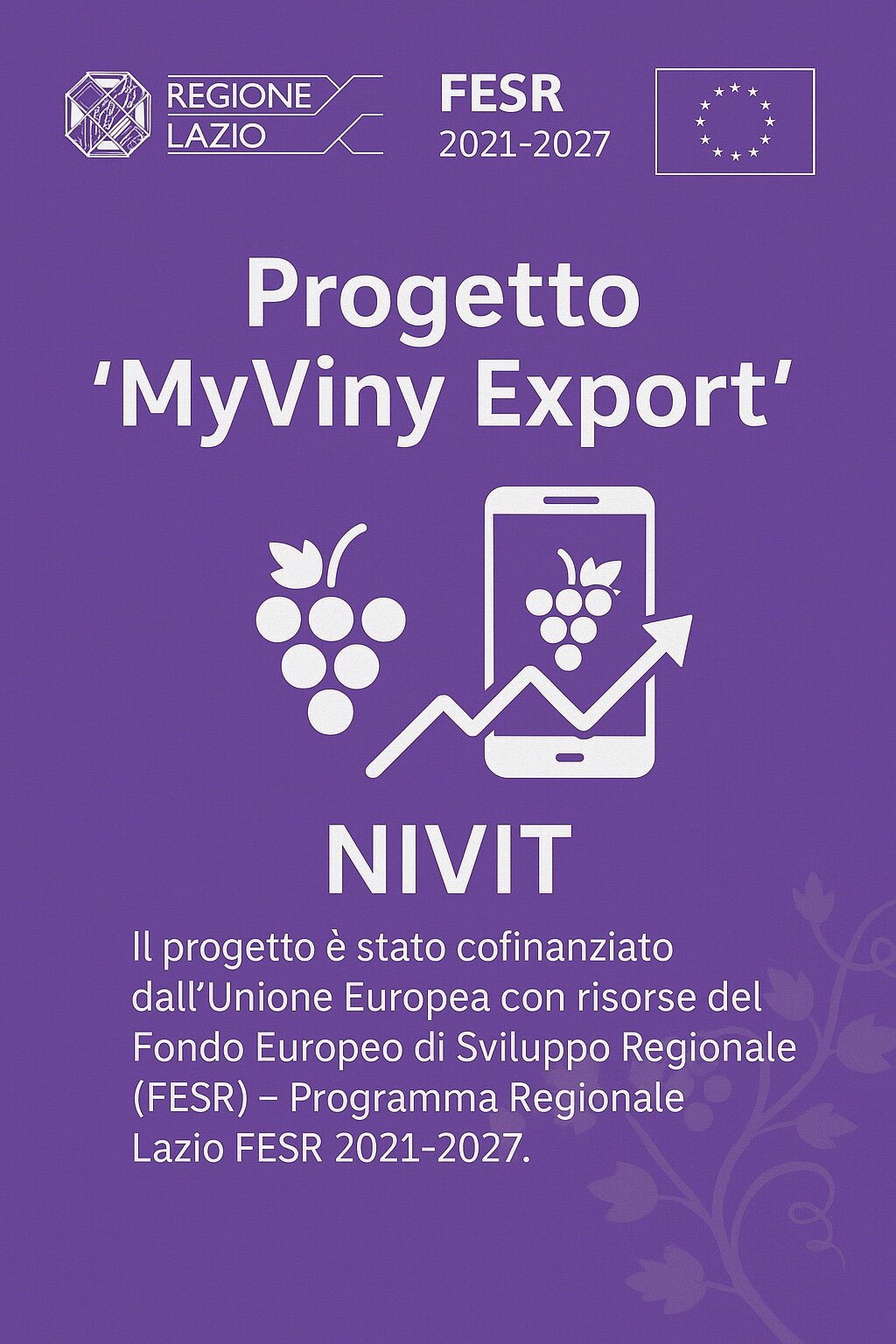 Progetto “MyViny Export” – Contributo FESR per l’Internazionalizzazione