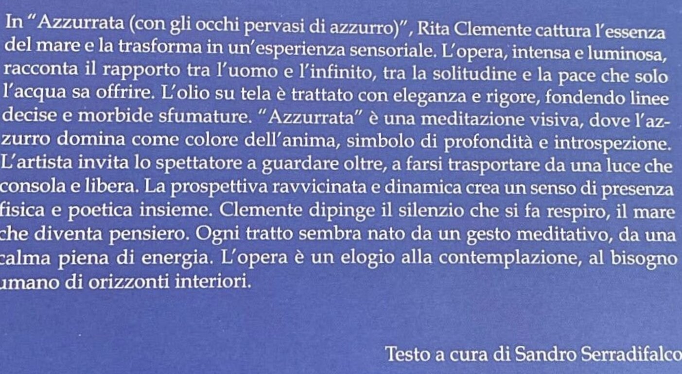 Quadro ad olio con barca a vela e desiderio di infinito nell'azzurro