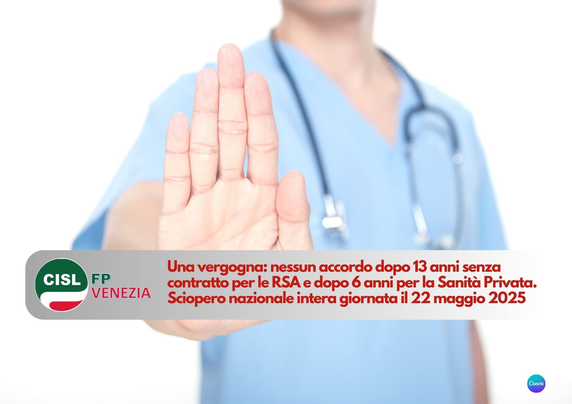 CISL FP Venezia. AIOP ARIS Sanità Privata e RSA. Mancato accordo! Sciopero nazionale il 22 maggio CISL FP Venezia. AIOP ARIS Sanità Privata e RSA. Mancato accordo! Sciopero nazionale il 22 maggio