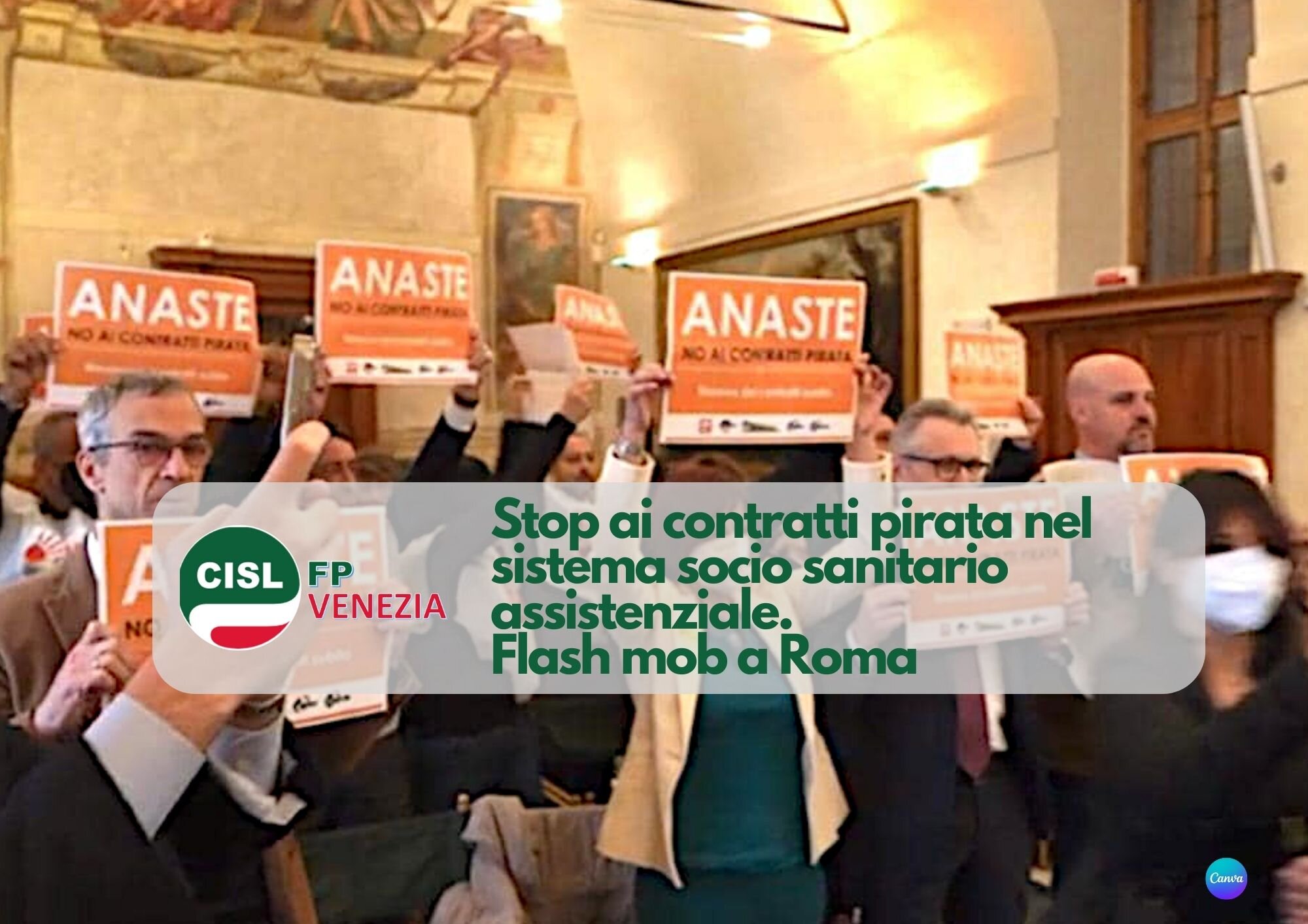 CISL FP Venezia. Stop ai contratti pirata nel sistema socio sanitario assistenziale. Flash mob a Roma CISL FP Venezia. Stop ai contratti pirata nel sistema socio sanitario assistenziale. Flash mob a Roma