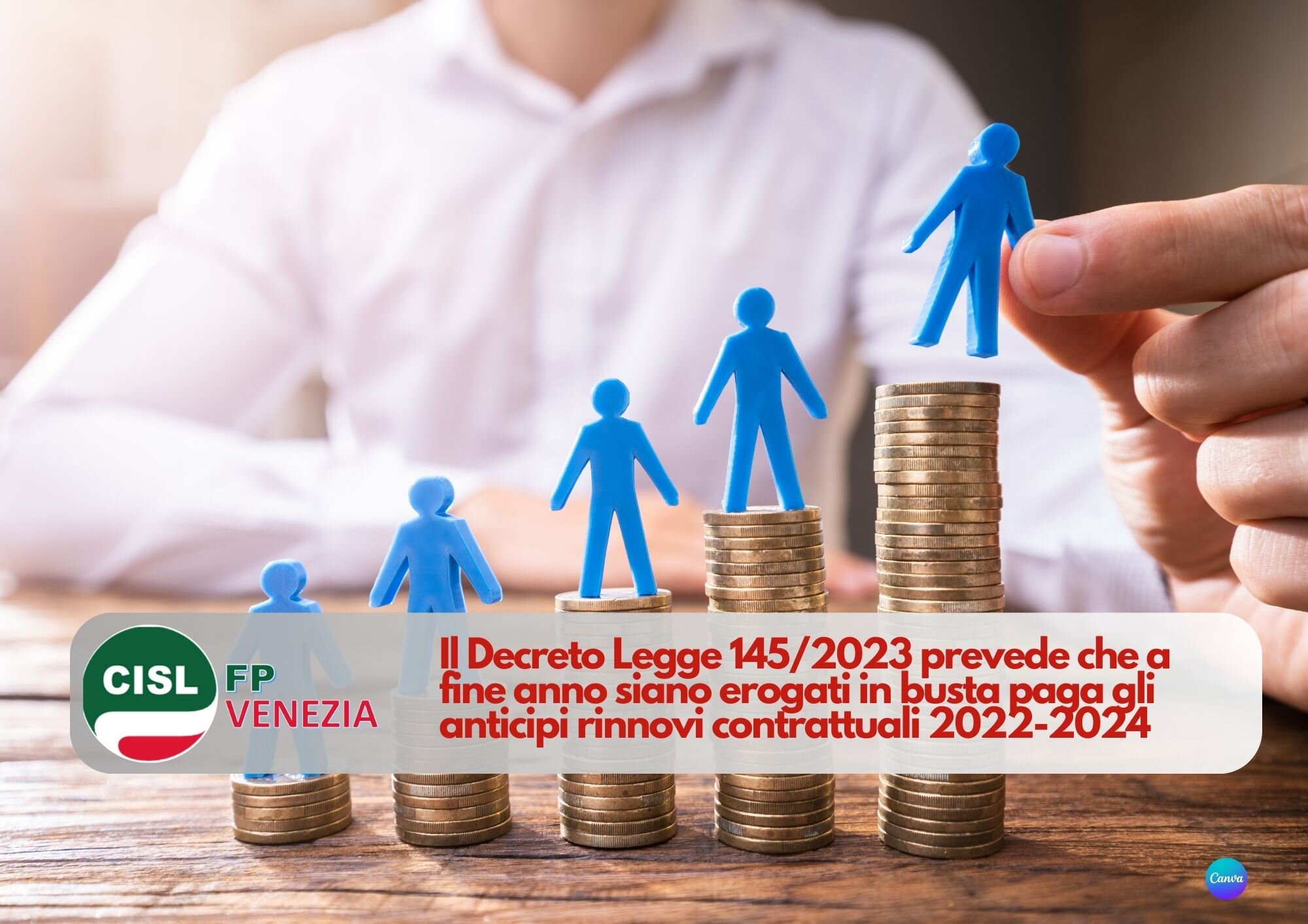 CISL FP Venezia. A fine anno previsti in busta paga anticipi rinnovi contrattuali 2022-2024 pubblico impiego CISL FP Venezia. A fine anno previsti in busta paga anticipi rinnovi contrattuali 2022-2024 pubblico impiego
