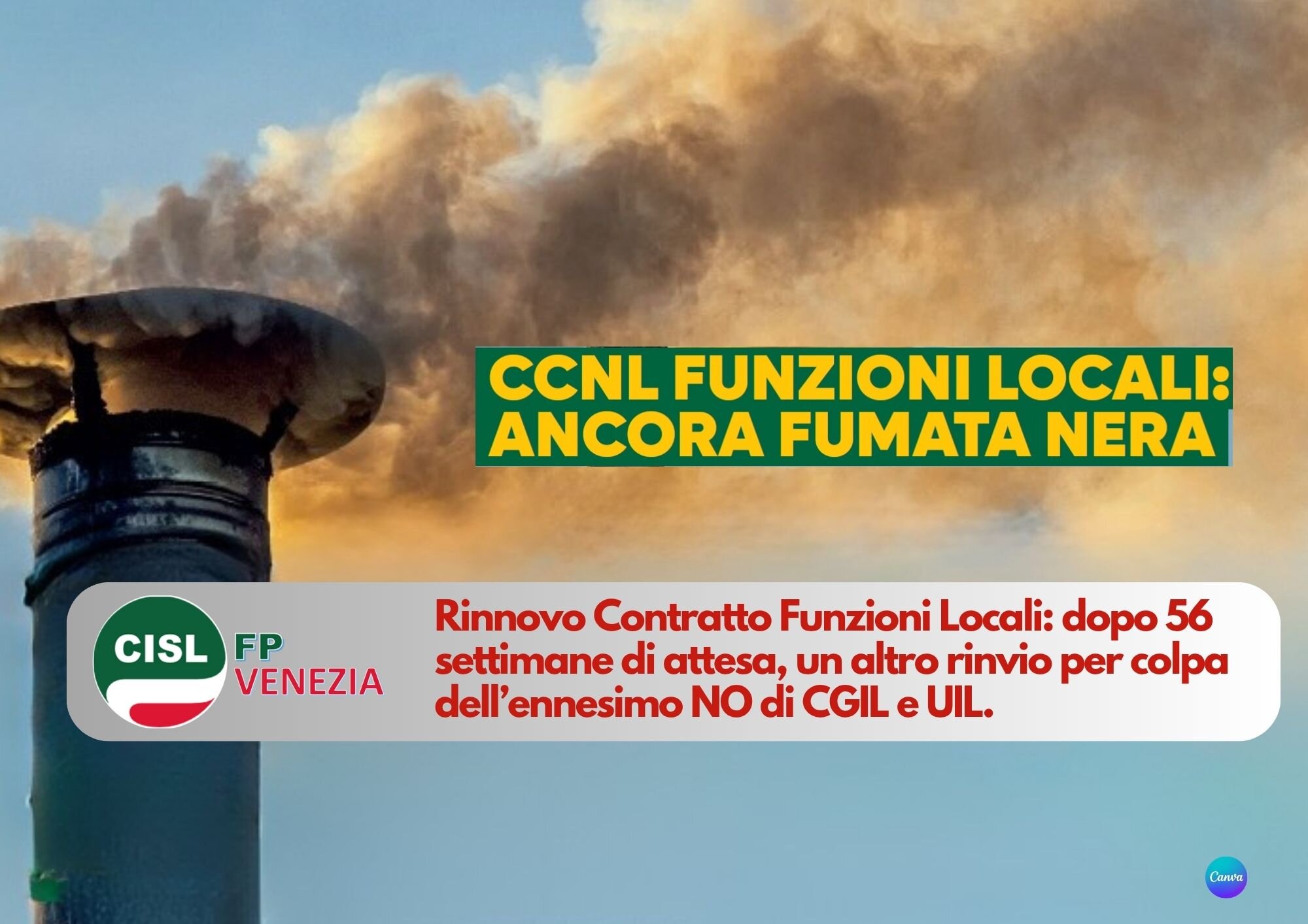 CISL FP Venezia. Contratto Funzioni Locali è ancora un nulla di fatto per il NO di CGIL e UIL