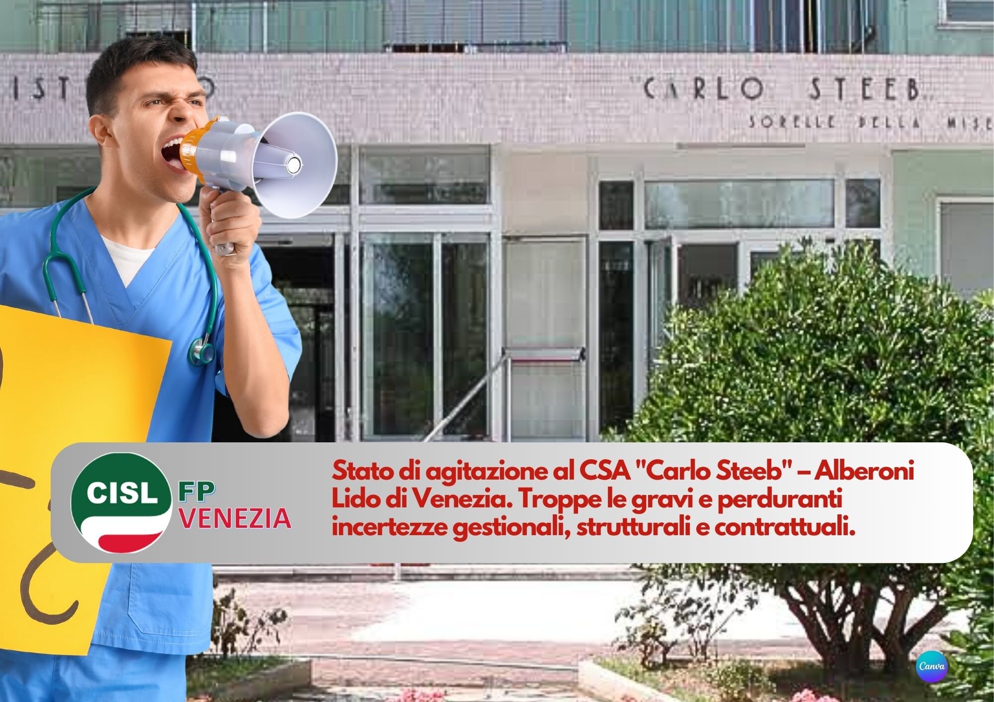 CISL FP Venezia. CSA Carlo Steeb: troppe incertezze. Proclamato lo stato di agitazione