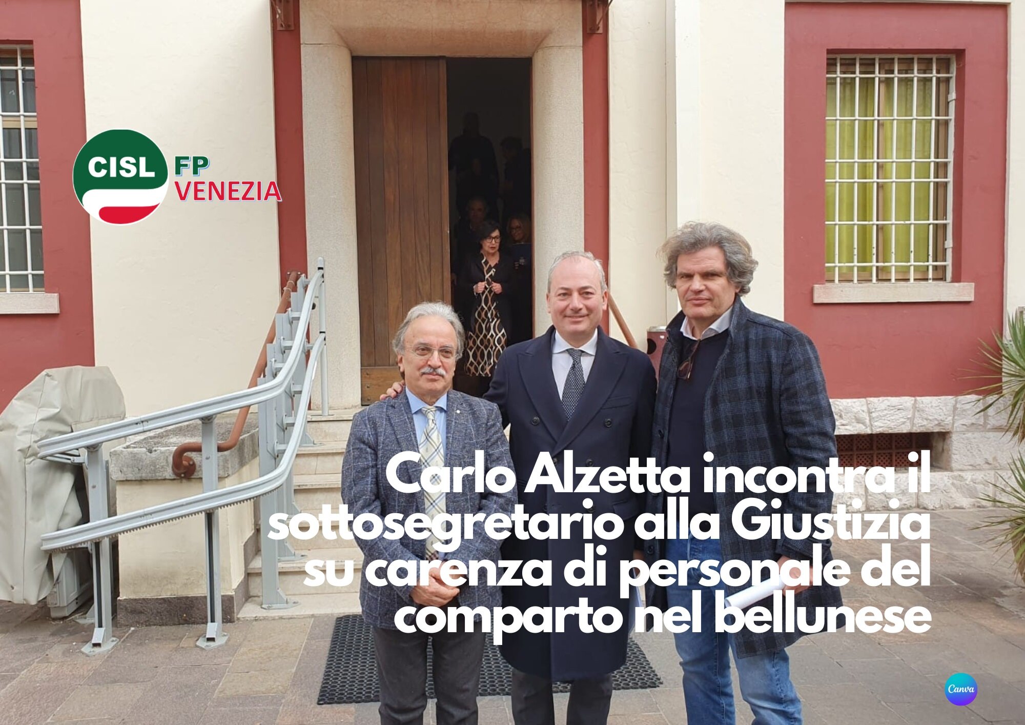 CISL FP Venezia. Carlo Alzetta, del team CISL veneziano, incontra il sottosegretario di Stato per la Giustizia Andrea Ostellari CISL FP Venezia. Carlo Alzetta, del team CISL veneziano, incontra il sottosegretario di Stato per la Giustizia Andrea Ostellari