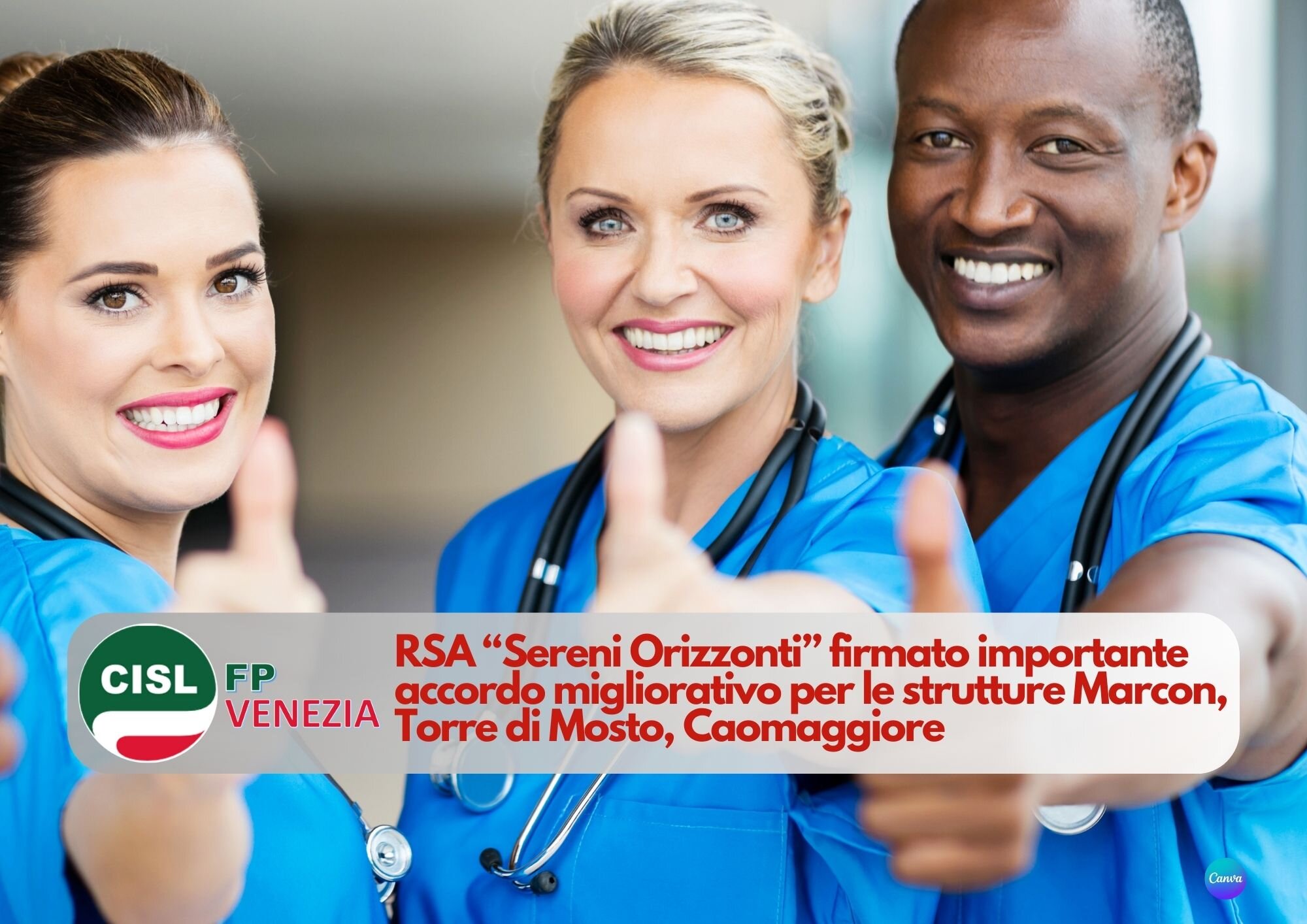 CISL FP Venezia. Firmato importante accordo di armonizzazione del contratto strutture "Sereni Orizzonti" CISL FP Venezia. Firmato importante accordo di armonizzazione del contratto strutture "Sereni Orizzonti"