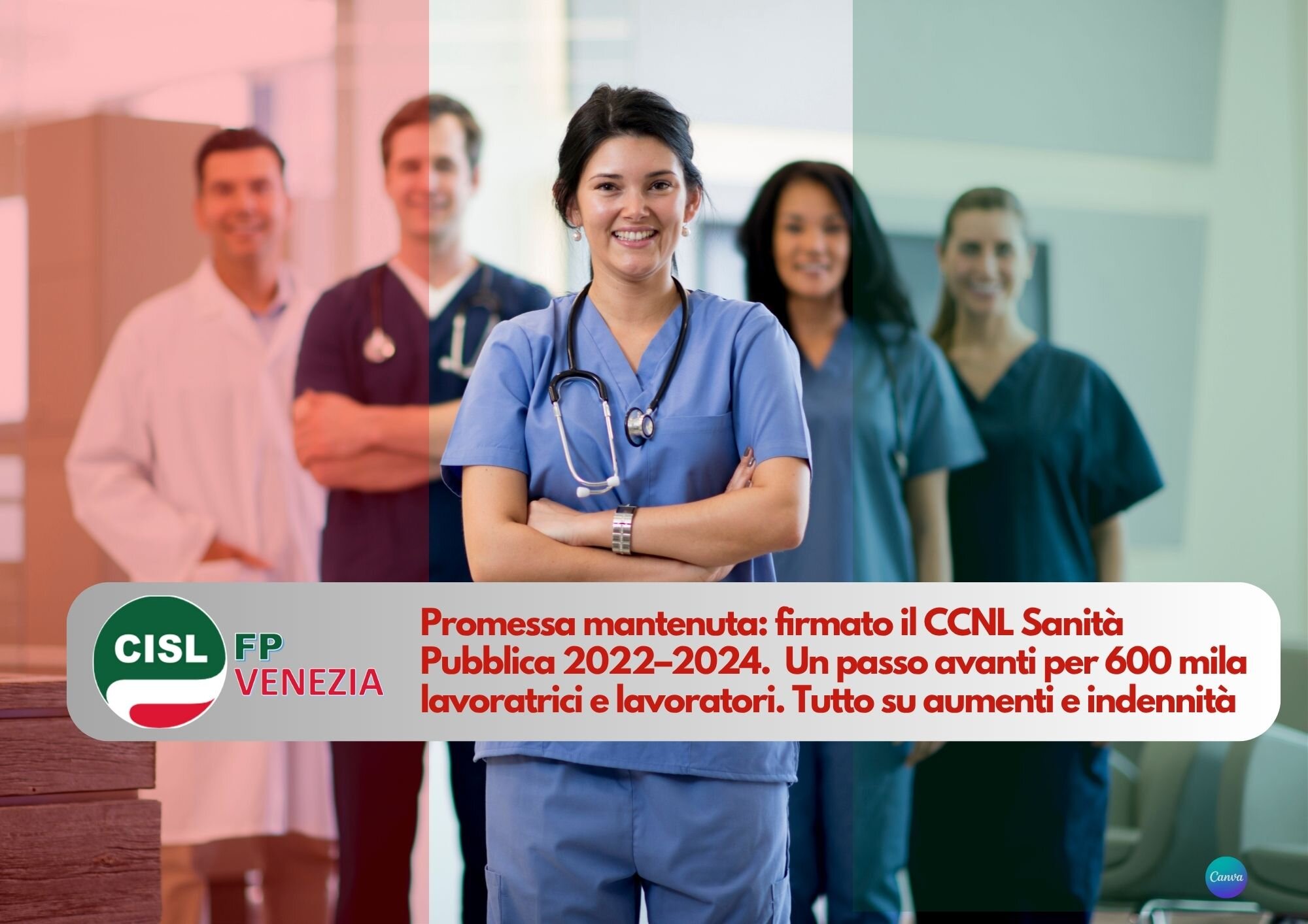 CISL FP Venezia. Promessa mantenuta: firmato il Contratto Sanità Pubblica 2022-2024