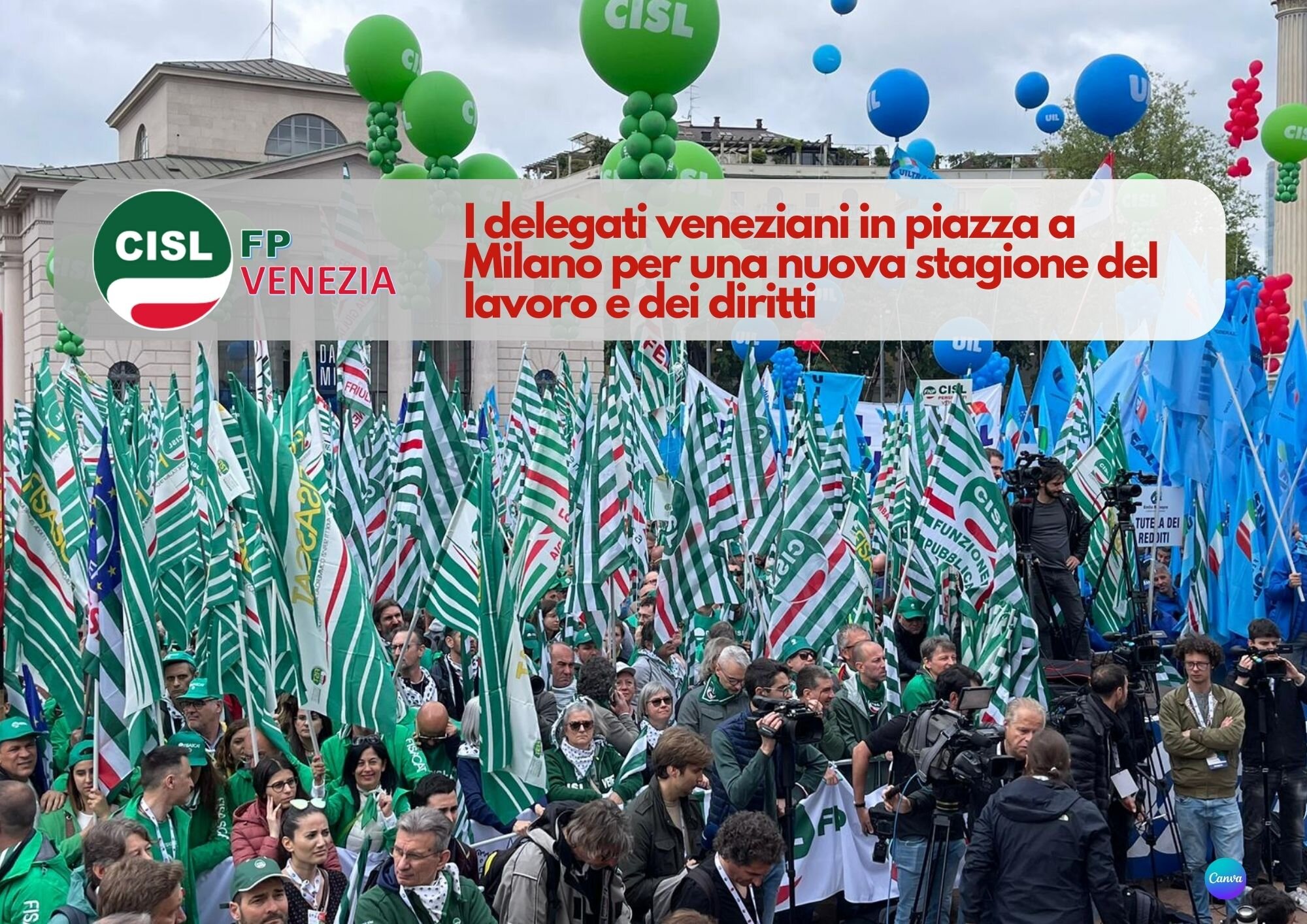 CISL FP Venezia. I delegati del nostro territorio in piazza a Milano per una nuova stagione del lavoro e dei diritti CISL FP Venezia. I delegati del nostro territorio in piazza a Milano per una nuova stagione del lavoro e dei diritti