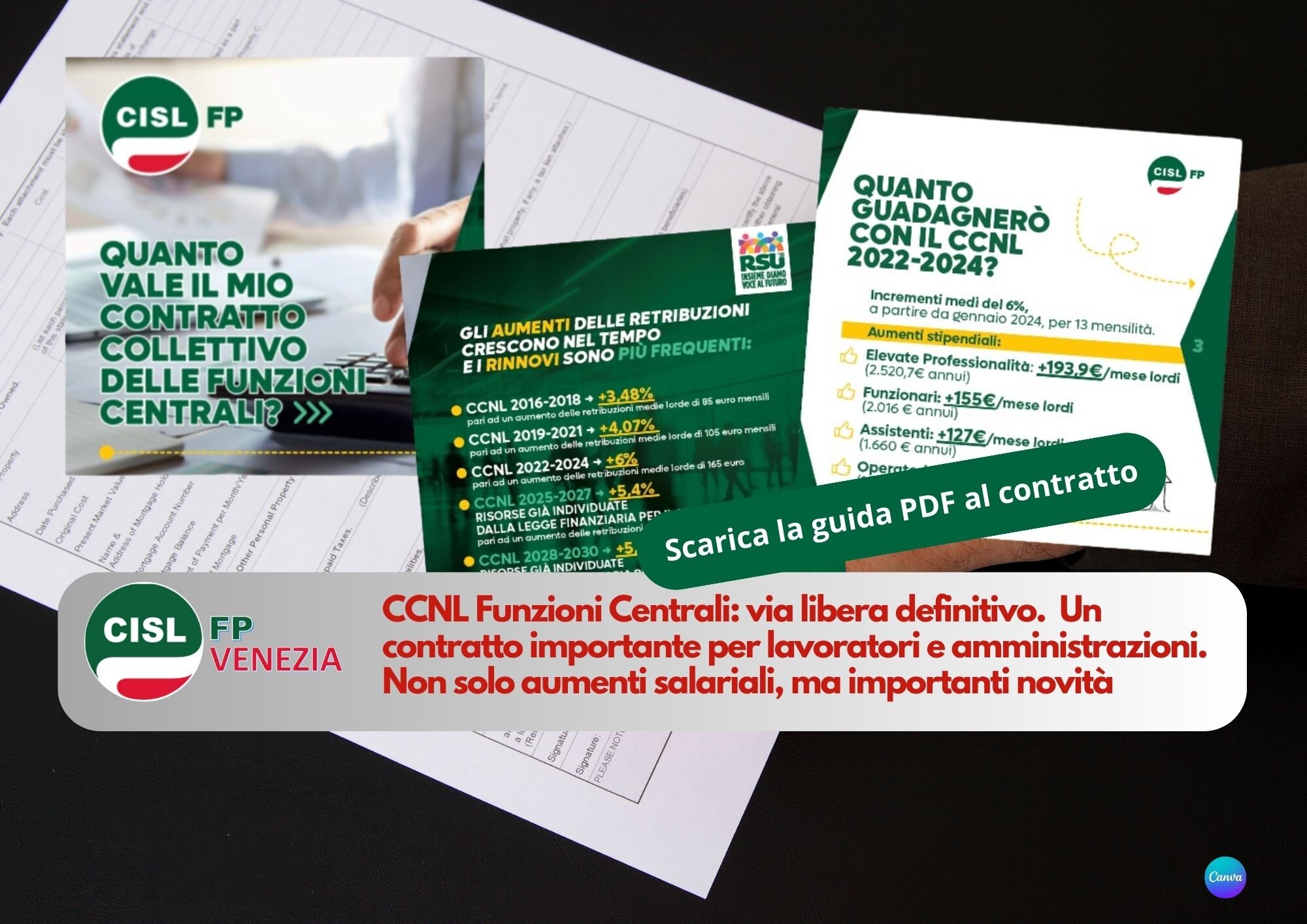 CISL FP Venezia. Via libera definitivo al CCNL Funzioni Centrali. Un risultato importante per i lavoratori