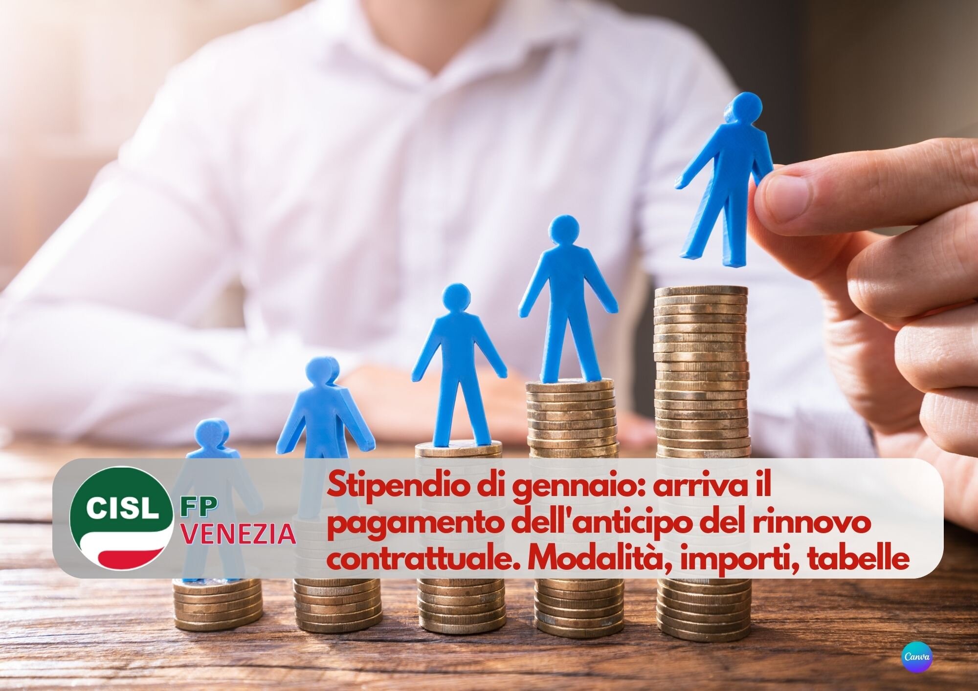 CISL FP Venezia. Stipendio di gennaio: arriva il pagamento dell'anticipo del rinnovo contrattuale CISL FP Venezia. Stipendio di gennaio: arriva il pagamento dell'anticipo del rinnovo contrattuale